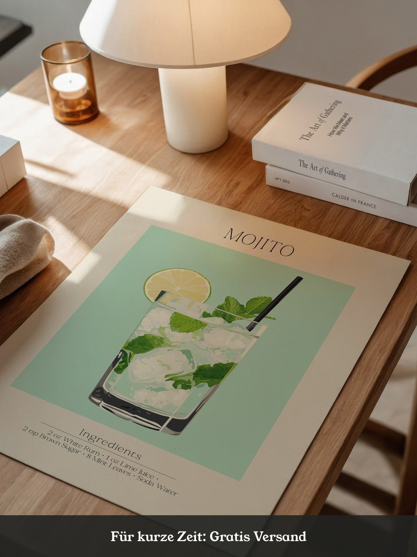 Mojito Glas Eisfrisch Retro