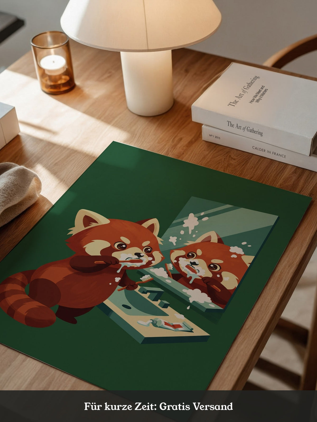 Roter Panda Zahnpastaspaß