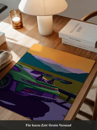 Sportwagen Berge Illustration
