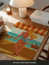 Strandschönheit Retro Illustration
