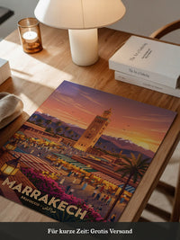 Marrakech Sonnenuntergang Marktszene