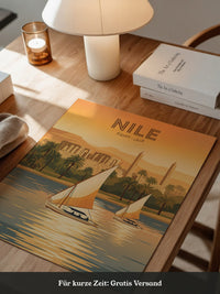 Ägyptische Boote Sonnenuntergang