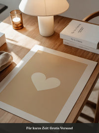 Herz Minimalismus Beige
