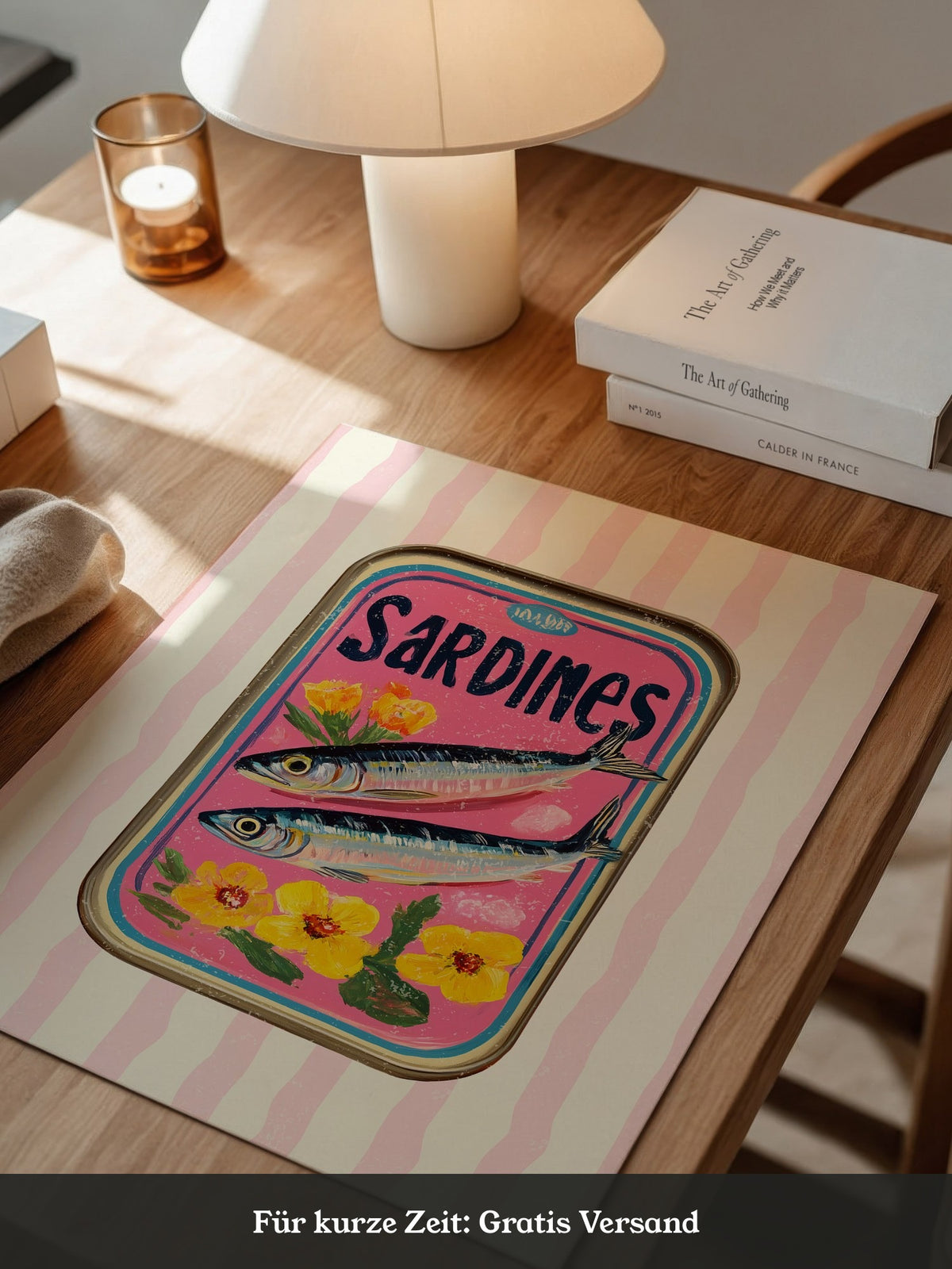Sardinen Büchse Retro Blumen