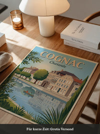 Cognac Flussufer Retro Stil