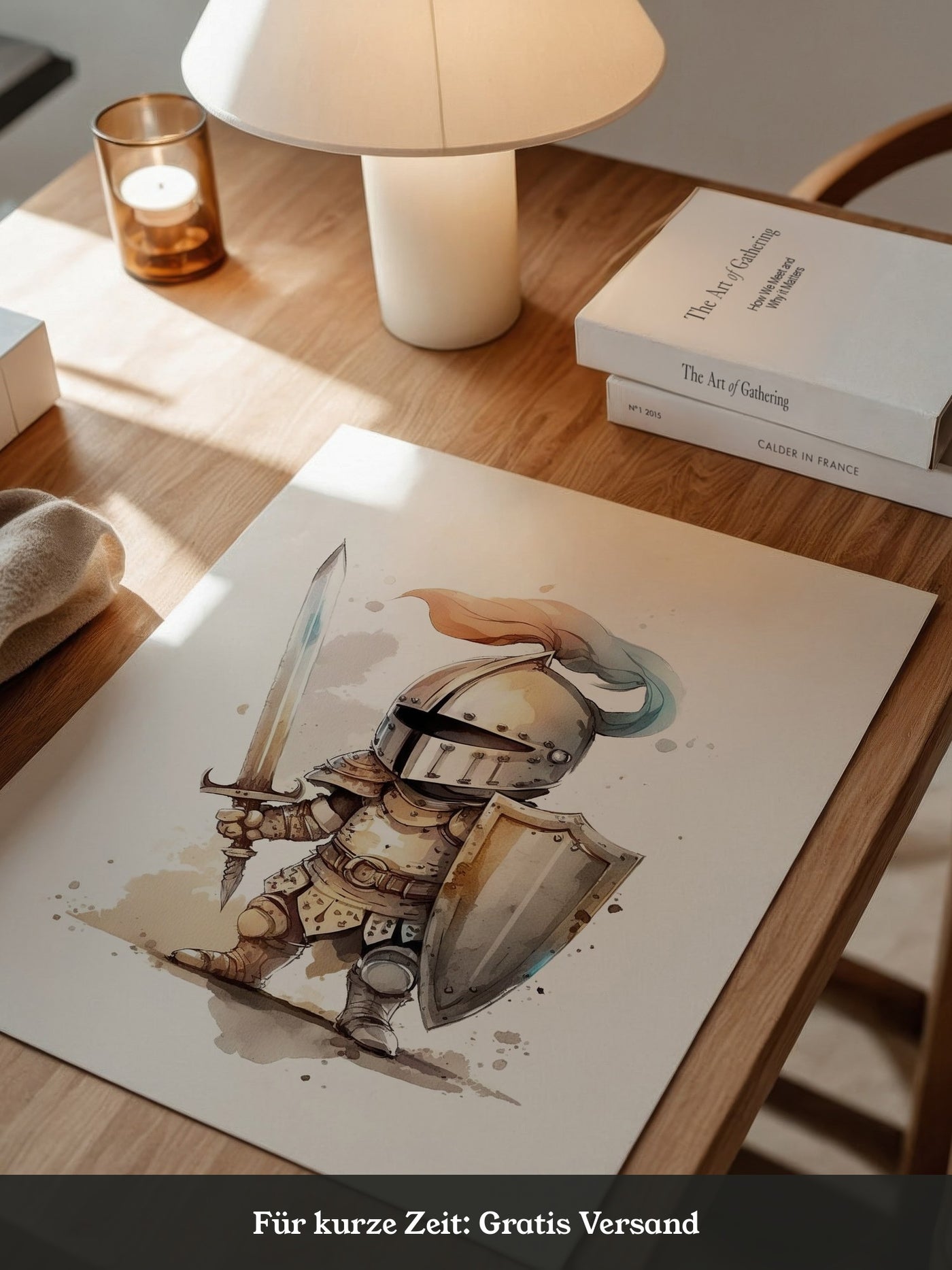 Ritter Aquarell Miniaturen Stil