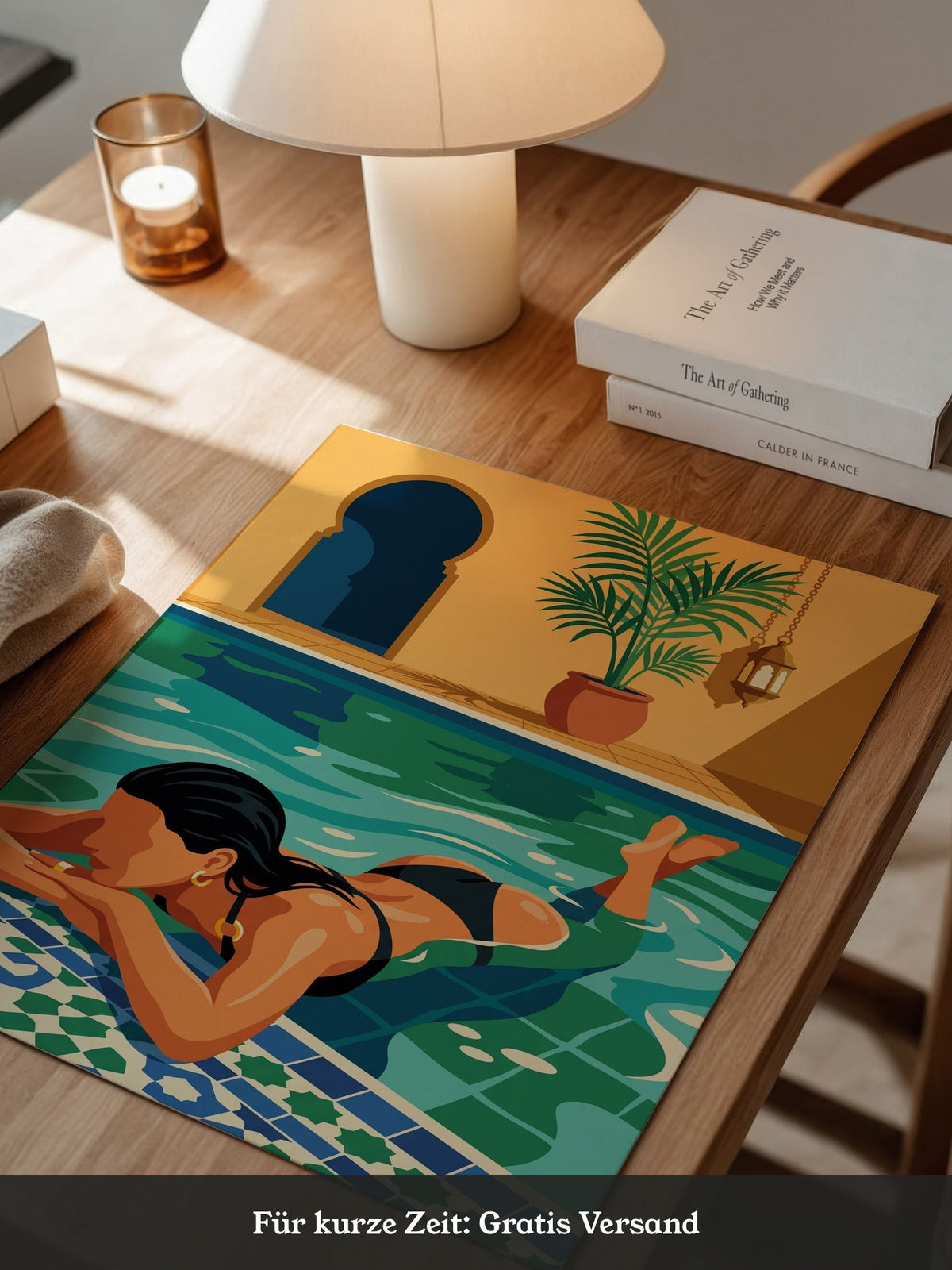 Pool Moment Retro Illustration