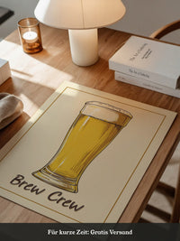 Bierglas Zeichnung Vintage
