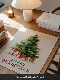Weihnachtsbaum Geschenke Aquarell