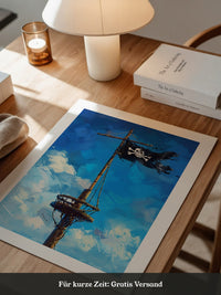Piratenschiff Mast Wellenhimmel