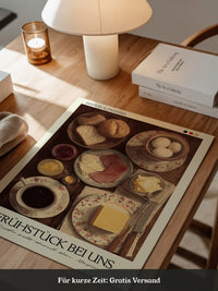 Frühstückstisch Vintage Illustration