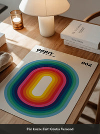 Regenbogen Oval Strahlendes Design