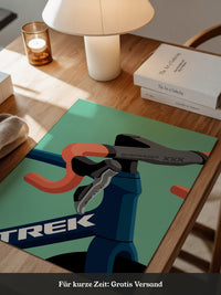 Fahrradlenker Grafik Orange Blau