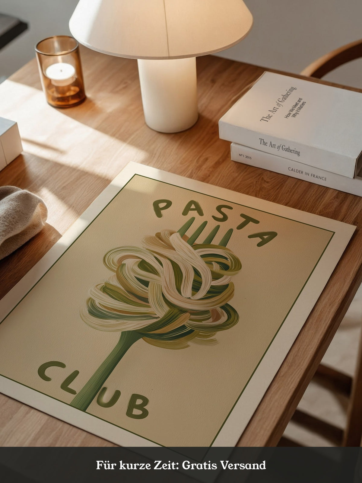 Gabel Pasta Malstil Vintage