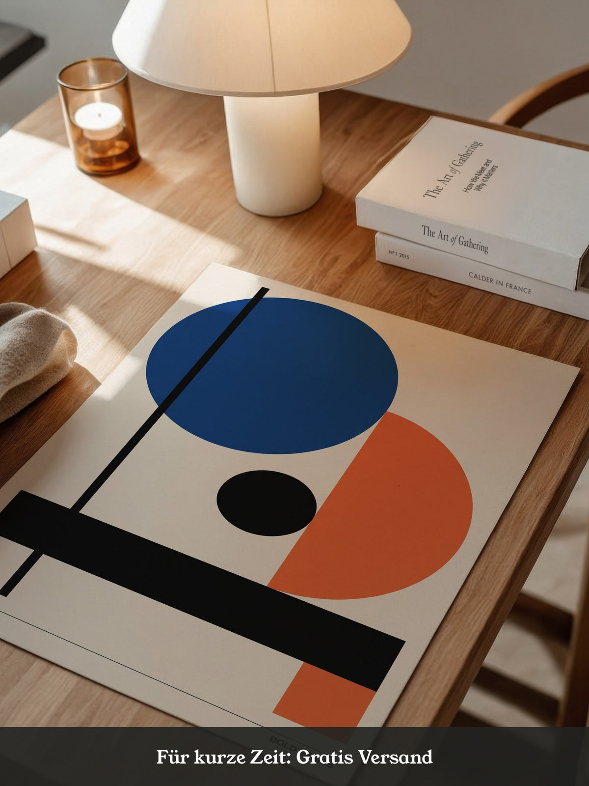 Geometrische Formen Blau Orange