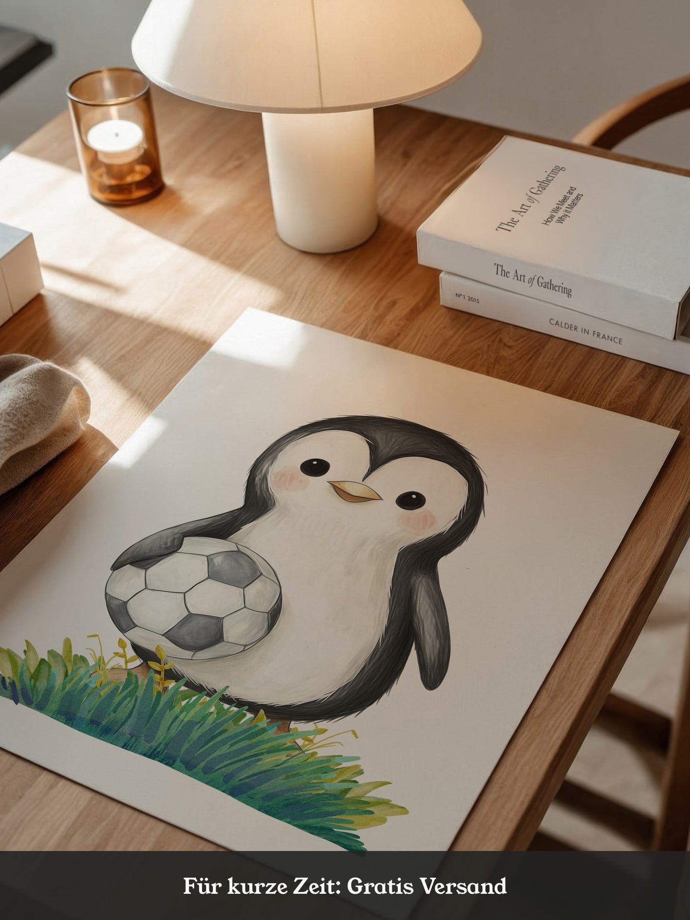 Pinguin Fußball Illustration