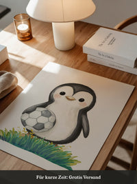 Pinguin Fußball Illustration