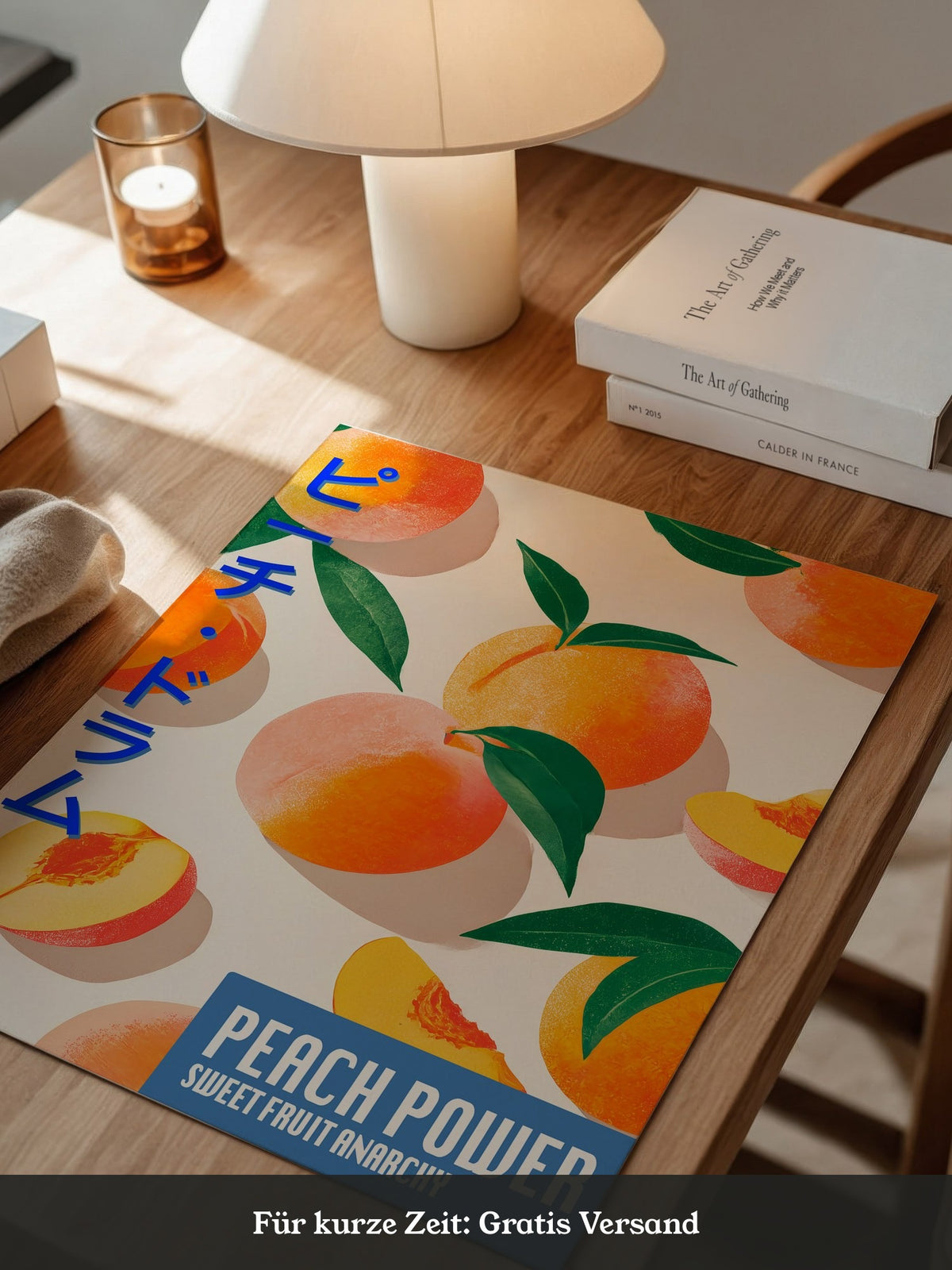Pfirsiche Grafik Retro-Stil