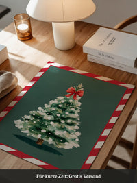 Weihnachtsbaum Aquarell Rot-Schleife