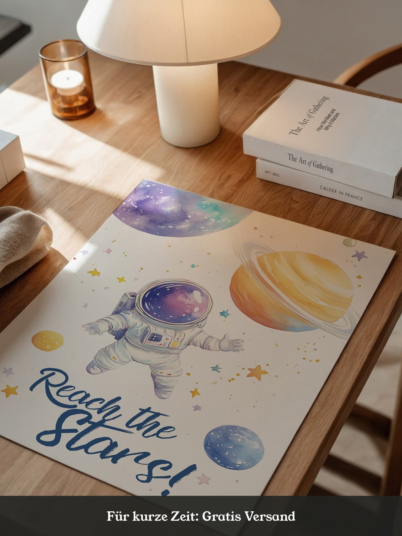 Astronaut Aquarell Galaxie