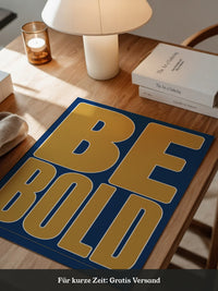 Goldene Schrift Blau