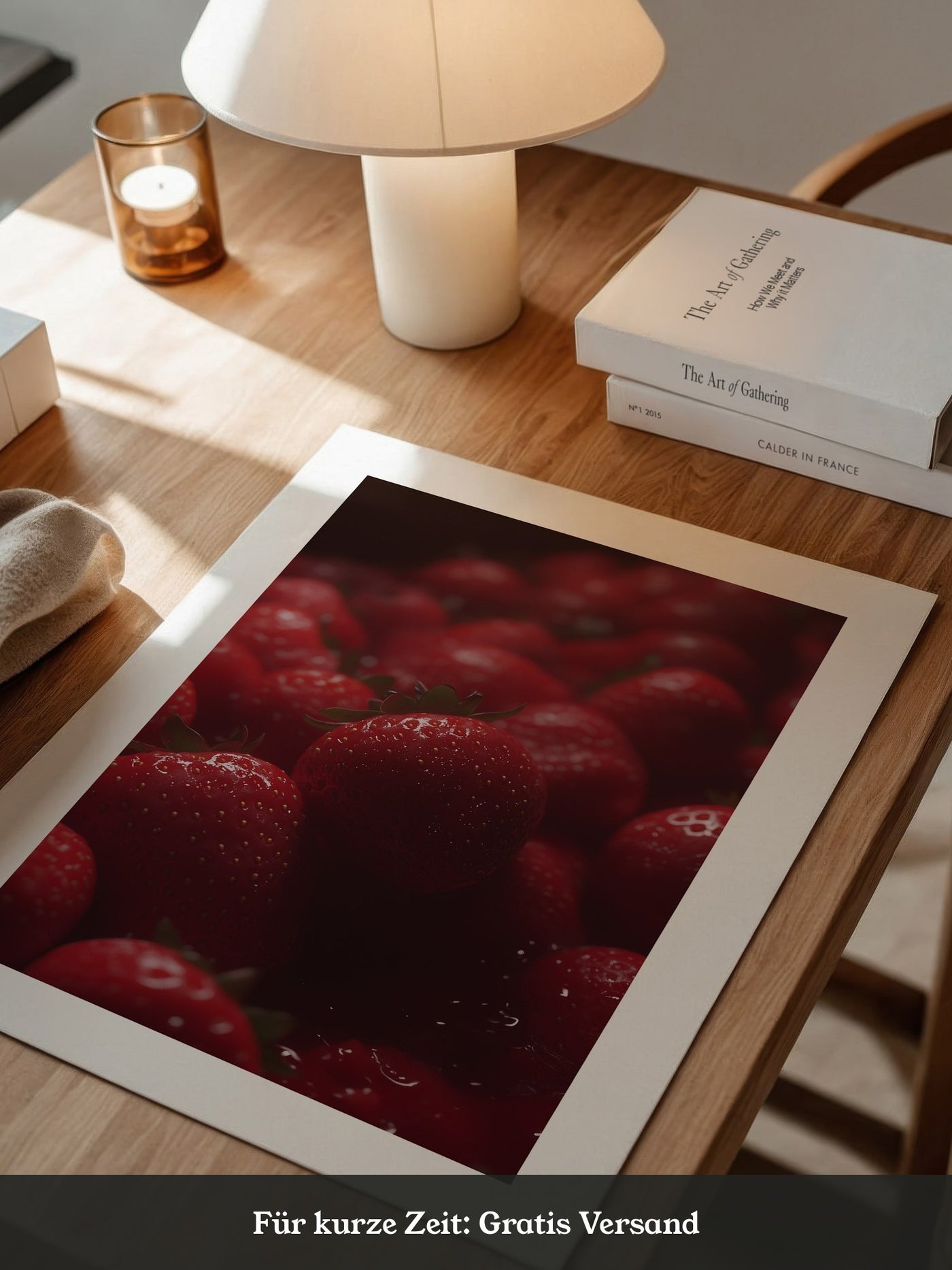 Erdbeeren Nahaufnahme glänzend