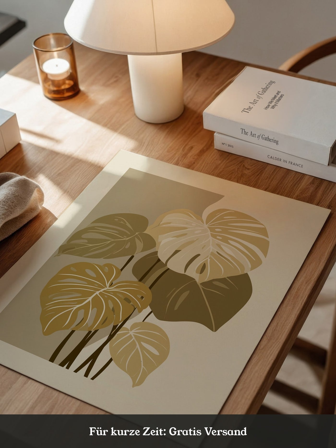 Blätter Goldtöne Grafik