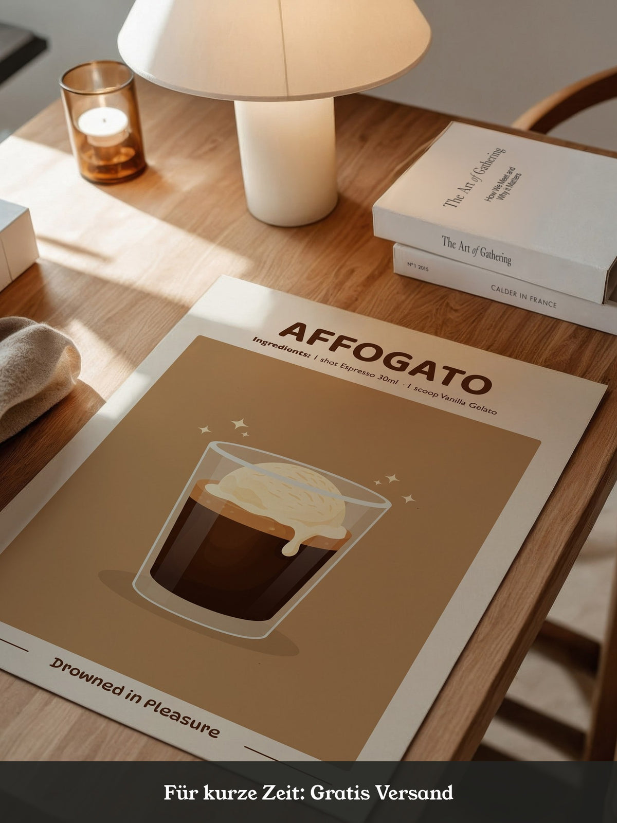Affogato Genuss Illustration