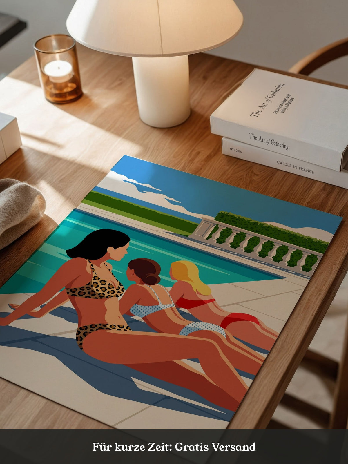 Poolside Retro Illustration
