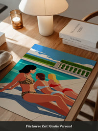 Poolside Retro Illustration