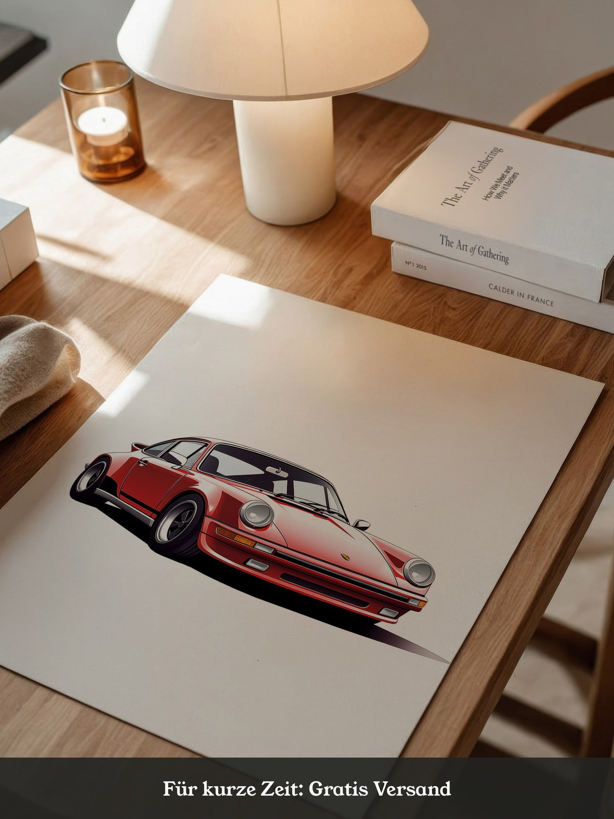 Roter Porsche 911 Illustration