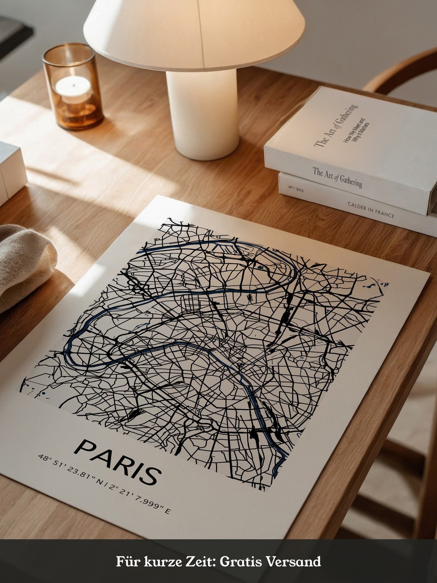 Paris Karte minimalistisch