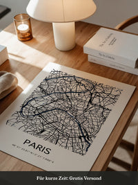 Paris Karte minimalistisch