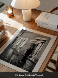 Elegante Frau mit Gepard Retro