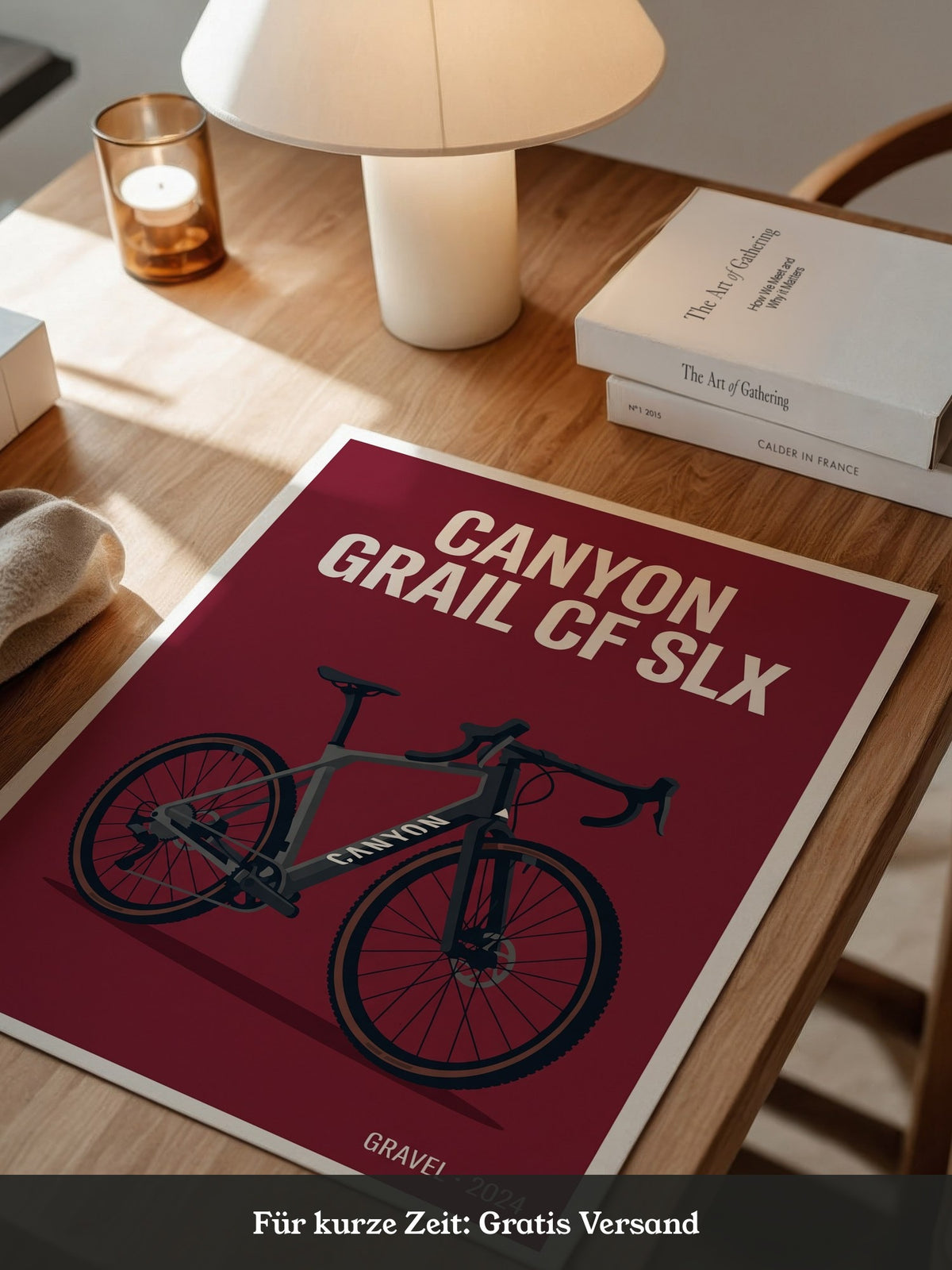Gravelbike Illustration Rot