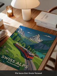 Swiss Alpen Zugfahrt Retro