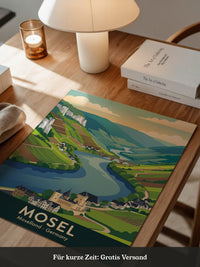 Mosellandschaft Pastellfarben