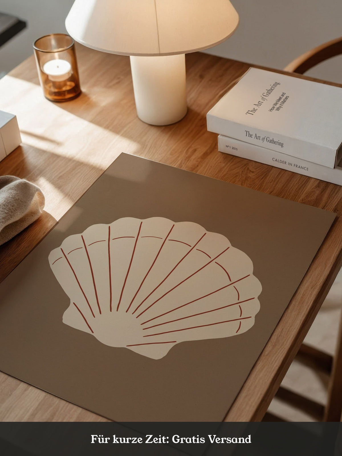 Muschel Minimalist Kunstdruck