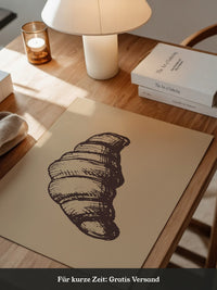 Croissant Vintage-Skizze Beige