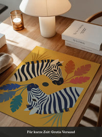 Zebra Federn Illustration Bunt