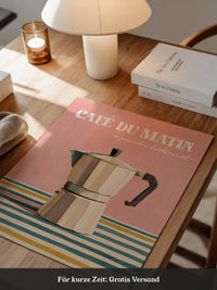 Kaffeekanne Streifen Pastell