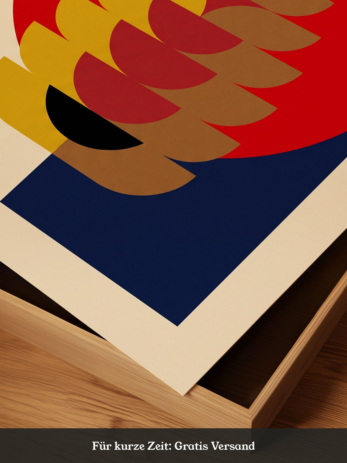Abstrakte Form Rot & Blau