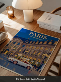 Porsche Paris Retro Abendszene