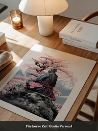 Samurai Kirschblüten Landschaft