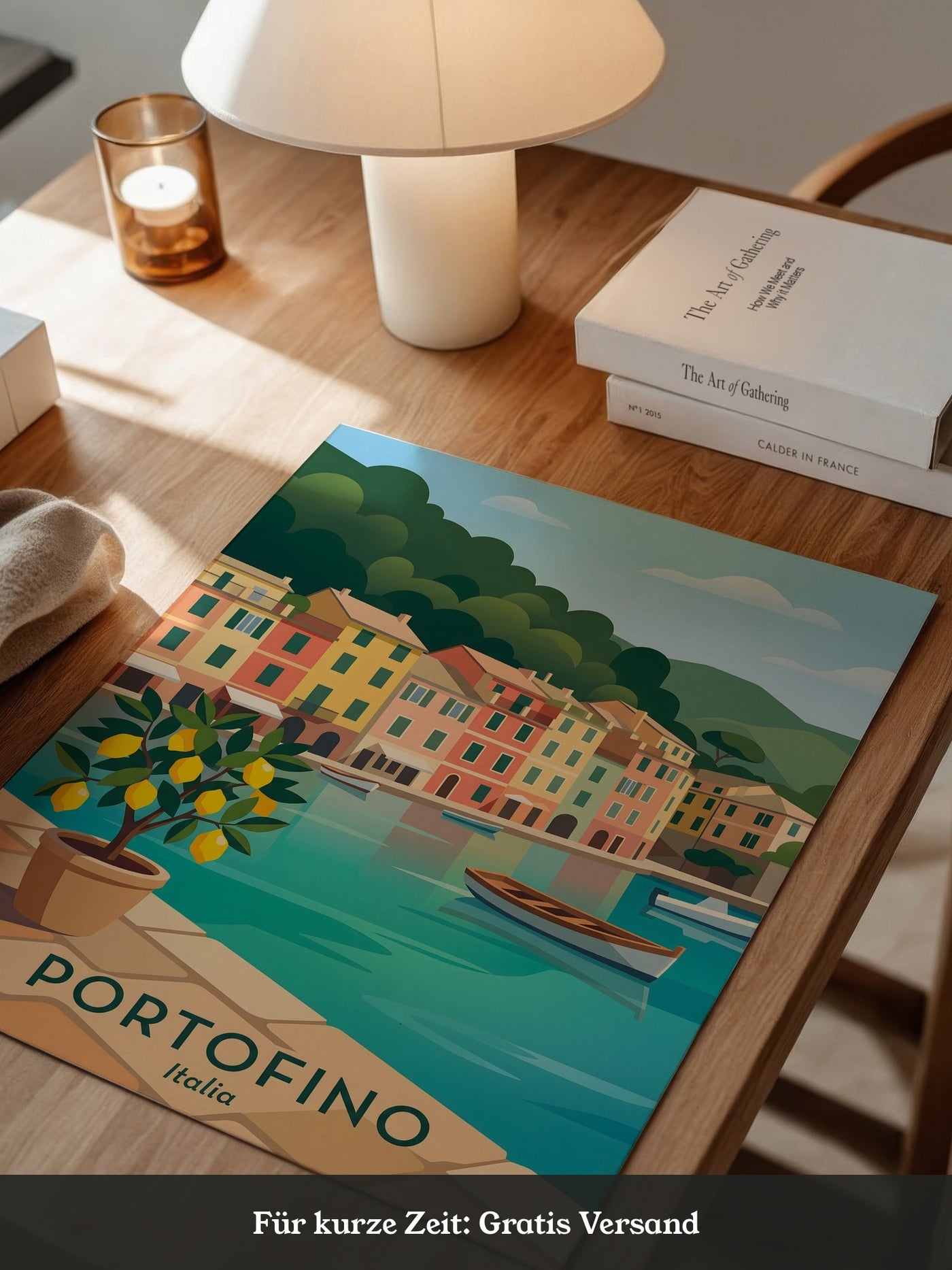 Portofino Hafen Pastellfarben