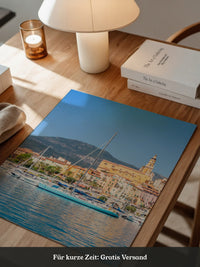 Boote Hafen Pastellfarben