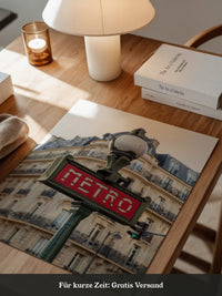 Pariser Metro Zeichen Vintage