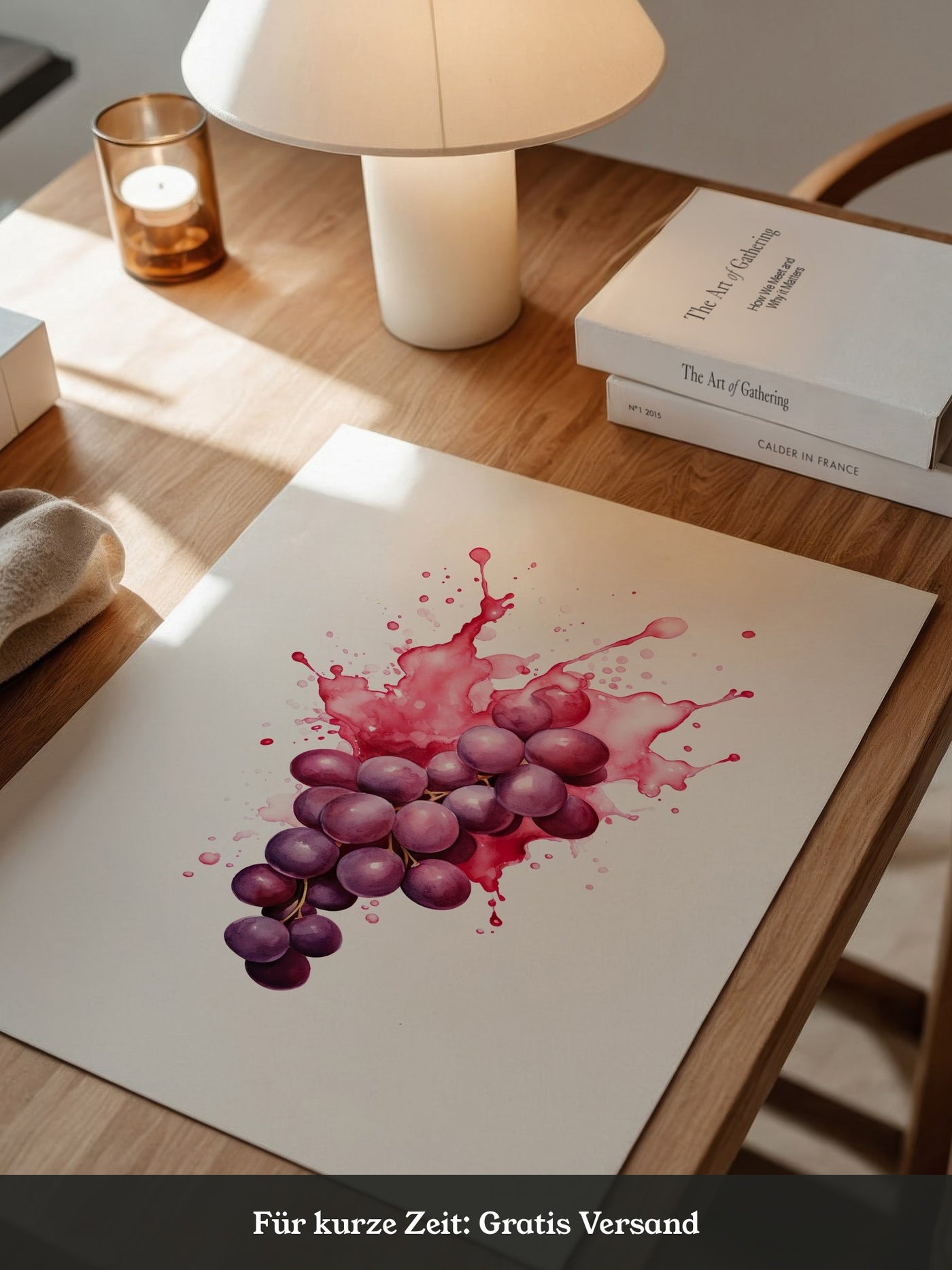 Trauben Aquarell Farbexplosion