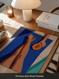 Papaya Blau Illustration