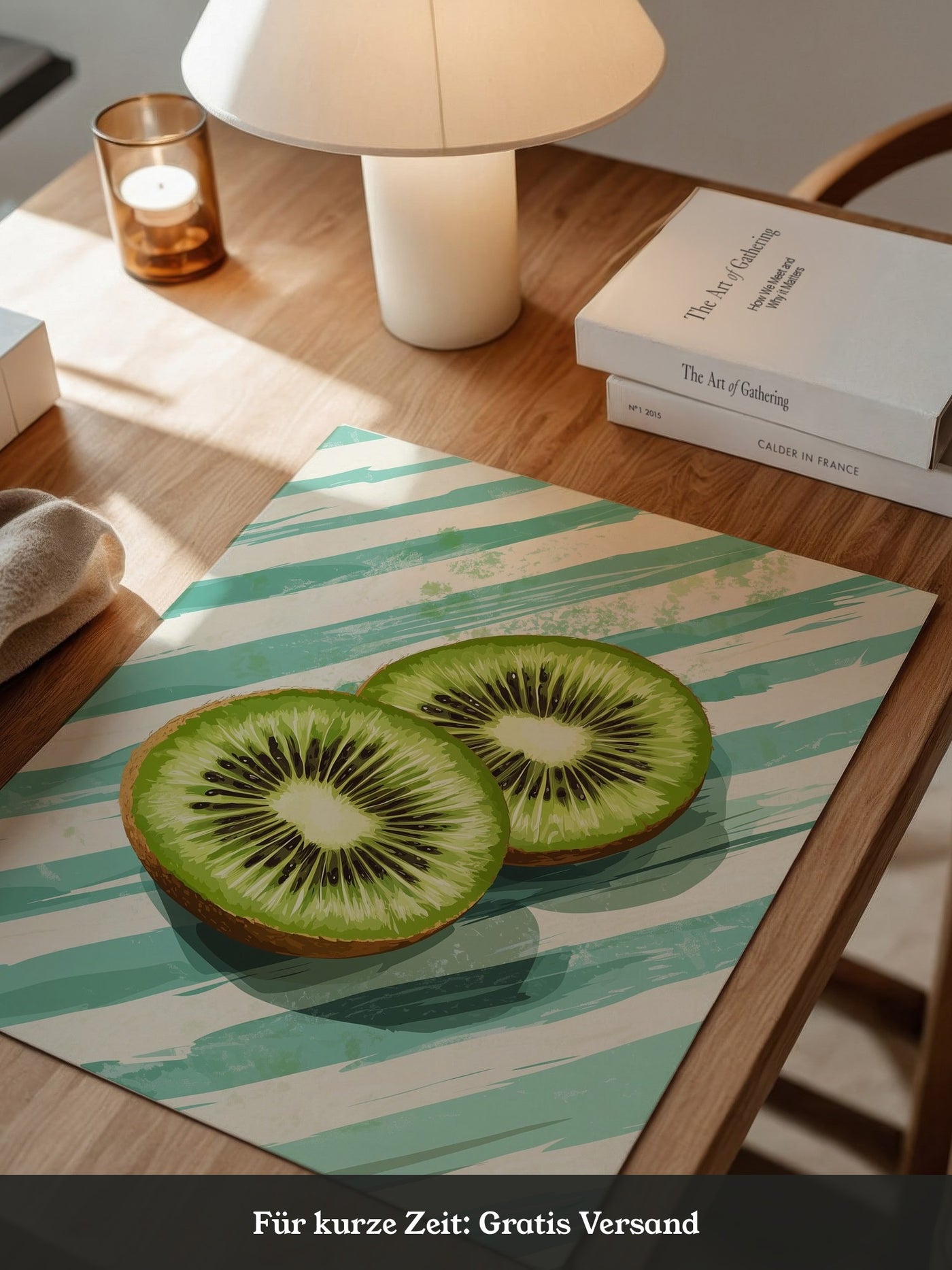 Kiwi Scheiben Streifenmuster